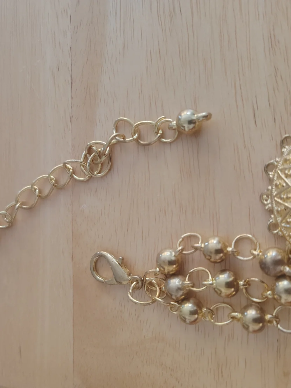 Gold Filigree Medallion Chain Belt - Women's Accessory